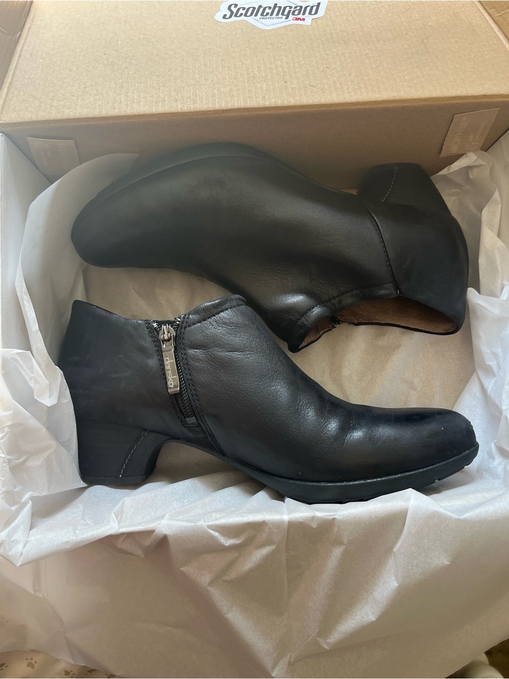 Dansko-Debbie Burnished Nubuck Black Leather AnkleBootie - Picture 10 of 13